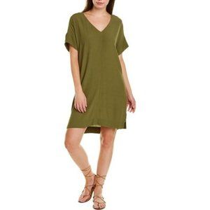 NWT Madewell Green Olive "Novel Dress", Modern Drapey TShirt Shift Dress Plus 3X